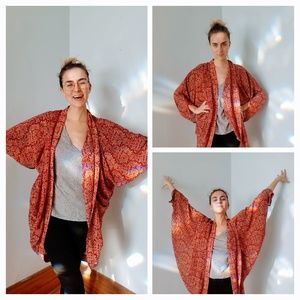 Fly around your neighborhood red shawl-jacket